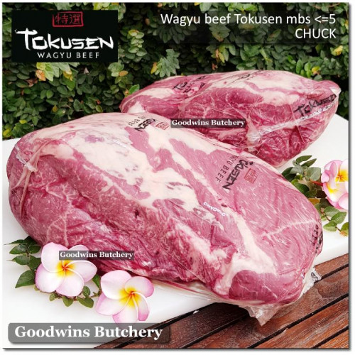 Beef CHUCK Wagyu Tokusen marbling <=5 aged whole cut FROZEN 5-6 kg (price/kg)